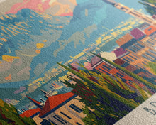 Load image into Gallery viewer, Brescia Italy Travel Print Wall Art, Panoramic City Art, Travel Art, Wall Decor, Vacation Gift, Framed Canvas Print Or Metal Art