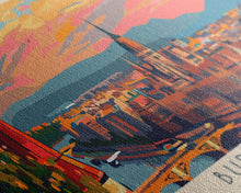 Carregar imagem no visualizador da galeria, Budapest Hungary Travel Art, City Art, Framed Canvas Print or Metal Wall Art, Europe Travel Poster, Panoramic Wall Art, Extra Wide Wall Art