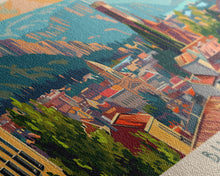 Load image into Gallery viewer, Burgos Spain Wall Art, Panoramic Travel Poster, Panoramic Framed Canvas Print, City Wall Art, Wall Hanging Home Decor, Travel Art