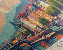 Load image into Gallery viewer, Cordoba Spain Travel Art, City Art, Framed Canvas Print or Metal Wall Art, Europe Travel Poster, Panoramic Wall Art, Extra Wide Wall Art