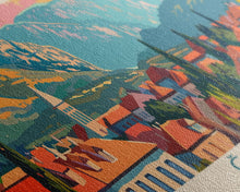 Carregar imagem no visualizador da galeria, Čačak Serbia Wall Art, Panoramic Travel Poster, Panoramic Framed Canvas Print, City Wall Art, Wall Hanging Home Decor, Travel Art