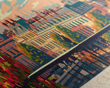 Carregar imagem no visualizador da galeria, Cambridge United Kingdom Travel Print Wall Art, Panoramic City Art, Travel Art, Wall Decor, Vacation Gift, Framed Canvas Print Or Metal Art