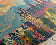 Carregar imagem no visualizador da galeria, Cardiff United Kingdom Travel Art, City Art, Framed Canvas Print or Metal Wall Art, Europe Travel Poster, Panoramic Wall Art, Extra Wide Wall Art