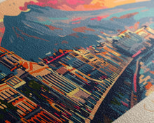 Cargar imagen en el visor de la galería, Catania Italy Travel Print Wall Art, Panoramic City Art, Travel Art, Wall Decor, Vacation Gift, Framed Canvas Print Or Metal Art