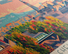 Load image into Gallery viewer, Chelyabinsk Russia Panoramic Travel Poster, Framed Canvas Print or Metal Wall Art, Travel Art, Home Decor, Panoramic Painting, Midcentury Art