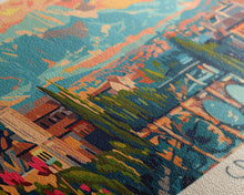 Load image into Gallery viewer, Craiova Romania Travel Print Wall Art, Panoramic City Art, Travel Art, Wall Decor, Vacation Gift, Framed Canvas Print Or Metal Art