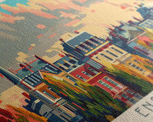 Load image into Gallery viewer, Enschede Netherlands Wall Art, Panoramic Travel Poster, Panoramic Framed Canvas Print, City Wall Art, Wall Hanging Home Decor, Travel Art