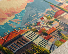 Cargar imagen en el visor de la galería, Foggia Italy Wall Art, Panoramic Travel Poster, Panoramic Framed Canvas Print, City Wall Art, Wall Hanging Home Decor, Travel Art