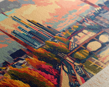 Carregar imagem no visualizador da galeria, Frankfurt Germany Travel Print Wall Art, Panoramic City Art, Travel Art, Wall Decor, Vacation Gift, Framed Canvas Print Or Metal Art