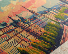 Carregar imagem no visualizador da galeria, Glasgow United Kingdom Travel Art, City Art, Framed Canvas Print or Metal Wall Art, Europe Travel Poster, Panoramic Wall Art, Extra Wide Wall Art