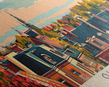 Carregar imagem no visualizador da galeria, Gliwice Poland Panoramic Travel Poster, Framed Canvas Print or Metal Wall Art, Travel Art, Home Decor, Panoramic Painting, Midcentury Art