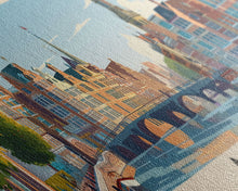 Carregar imagem no visualizador da galeria, Aalst Belgium Travel Print Wall Art, Panoramic City Art, Travel Art, Wall Decor, Vacation Gift, Framed Canvas Print Or Metal Art