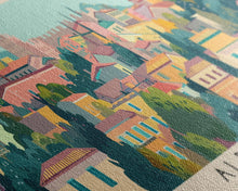 Carregar imagem no visualizador da galeria, Albacete Spain Travel Print Wall Art, Panoramic City Art, Travel Art, Wall Decor, Vacation Gift, Framed Canvas Print Or Metal Art