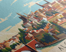 Carregar imagem no visualizador da galeria, Alcorcón Spain Panoramic Travel Poster, Framed Canvas Print or Metal Wall Art, Travel Art, Home Decor, Panoramic Painting, Midcentury Art