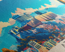 Load image into Gallery viewer, Athens Greece Travel Art, City Art, Framed Canvas Print or Metal Wall Art, Europe Travel Poster, Panoramic Wall Art, Extra Wide Wall Art