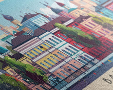 Load image into Gallery viewer, Barnaul Russia Wall Art, Panoramic Travel Poster, Panoramic Framed Canvas Print, City Wall Art, Wall Hanging Home Decor, Travel Art