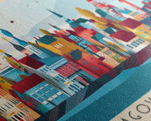 Load image into Gallery viewer, Blagoveshchensk Russia Travel Art, City Art, Framed Canvas Print or Metal Wall Art, Europe Travel Poster, Panoramic Wall Art, Extra Wide Wall Art