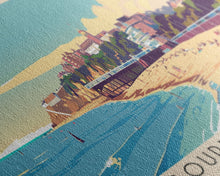 Load image into Gallery viewer, Bournemouth United Kingdom Wall Art, Panoramic Travel Poster, Panoramic Framed Canvas Print, City Wall Art, Wall Hanging Home Decor, Travel Art