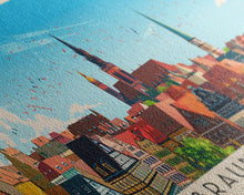 Load image into Gallery viewer, Braunschweig Germany Travel Art, City Art, Framed Canvas Print or Metal Wall Art, Europe Travel Poster, Panoramic Wall Art, Extra Wide Wall Art