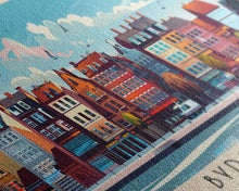 Carregar imagem no visualizador da galeria, Bydgoszcz Poland Travel Art, City Art, Framed Canvas Print or Metal Wall Art, Europe Travel Poster, Panoramic Wall Art, Extra Wide Wall Art