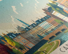 Carregar imagem no visualizador da galeria, Cambridge United Kingdom Travel Print Wall Art, Panoramic City Art, Travel Art, Wall Decor, Vacation Gift, Framed Canvas Print Or Metal Art