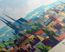 Load image into Gallery viewer, Dijon France Travel Art, City Art, Framed Canvas Print or Metal Wall Art, Europe Travel Poster, Panoramic Wall Art, Extra Wide Wall Art