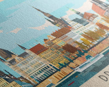 Load image into Gallery viewer, Dresde Germany Travel Art, City Art, Framed Canvas Print or Metal Wall Art, Europe Travel Poster, Panoramic Wall Art, Extra Wide Wall Art