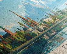 Load image into Gallery viewer, Engels Russia Panoramic Travel Poster, Framed Canvas Print or Metal Wall Art, Travel Art, Home Decor, Panoramic Painting, Midcentury Art