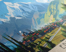 Load image into Gallery viewer, Erzurum Turkey Travel Print Wall Art, Panoramic City Art, Travel Art, Wall Decor, Vacation Gift, Framed Canvas Print Or Metal Art