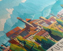 Cargar imagen en el visor de la galería, Fuenlabrada Spain Wall Art, Panoramic Travel Poster, Panoramic Framed Canvas Print, City Wall Art, Wall Hanging Home Decor, Travel Art