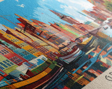 Load image into Gallery viewer, Gdansk Poland Travel Print Wall Art, Panoramic City Art, Travel Art, Wall Decor, Vacation Gift, Framed Canvas Print Or Metal Art