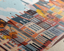 Load image into Gallery viewer, Genk Belgium Travel Print Wall Art, Panoramic City Art, Travel Art, Wall Decor, Vacation Gift, Framed Canvas Print Or Metal Art