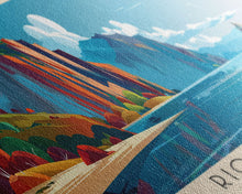 Load image into Gallery viewer, Rio Tinto Panoramic Travel Poster, Framed Canvas Print or Metal Wall Art, Travel Art, Home Decor, Panoramic Painting, Midcentury Art