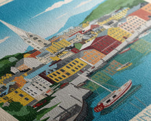 Carregar imagem no visualizador da galeria, Ålesund Norway Travel Poster Framed Canvas Print, Midcentury Modern Art, Pop Art Wall Decor, Living Room Art, Scenic Wall Art