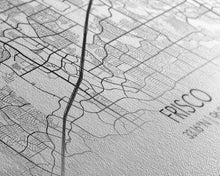 Load image into Gallery viewer, Frisco City Map, Texas Map, Map Art, Minimalist Art, Wall Art, Canvas Art, Black And White Art, College Student Gift, Man Cave Décor, Prints