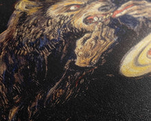 Carregar imagem no visualizador da galeria, Abstract Halloween Art of a Werewolf Howling at the Moon, Capturing the Spirit of the Spooky Season in Bold, Colorful Strokes