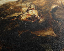 Carregar imagem no visualizador da galeria, Ferocious Werewolf Under Full Moon Framed Canvas Print | Halloween Monster Art | Spooky Werewolf Decor for Home | Intense Werewolf Artwork