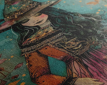 Load image into Gallery viewer, Enchanting Witch with Raven - Halloween Wall Decor - Spooky Home Art Print - Halloween Gift for Witch Lovers - Creepy Art Halloween Decor