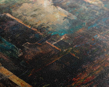 Load image into Gallery viewer, Gloomy Cemetery Halloween Art, Spooky Graveyard, Haunted Cemetery, Creepy Gravestones, Dark Artwork, Framed Canvas Print