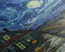 Load image into Gallery viewer, Enchanted Graveyard with Lanterns Framed Canvas Print, Wall Art, Spooky Home Decor, Halloween Cemetery Art, Mystical Art, Haunted Graveyard