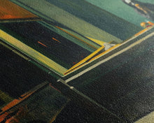 Load image into Gallery viewer, Demon Having a Cheeseburger in a Diner, Funny / Liminal Halloween Art, Framed Canvas Print