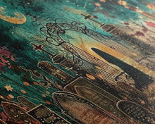 Load image into Gallery viewer, Banshee In The Graveyard, Framed Canvas Print, Halloween Decor, Spooky Season Wall Art, Halloween Gift Idea