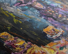 Load image into Gallery viewer, Birthday Party for One, Springtime Witch and A Birthday Cake, Framed Canvas Print, Funny Halloween Art