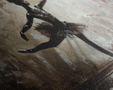 Load image into Gallery viewer, Ghostly Ballerina Framed Canvas Print, Halloween Decor, Spooky Vibes Wall Art