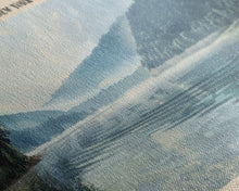 Load image into Gallery viewer, Allegheny Reservoir New York Panoramic Framed Canvas Print, Lake House Decor, Abstract Landscape, Travel Poster, Modern Wall Art, Calm Waters