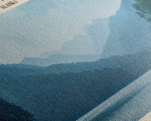 Load image into Gallery viewer, Amanka Lake Panoramic Framed Canvas Print, Lake House Art, Rustic Decor, Travel Poster, Scenic Artwork, Home Decoration