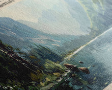 Carregar imagem no visualizador da galeria, Avalanche Lake Montana Panoramic Framed Canvas Print, Lake House Art, Boho Decor, Travel Poster, Nature Wall Art, Serene Scene