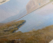 Load image into Gallery viewer, Bear Lake USA North Slope Alaska Panoramic Framed Canvas Print, Lake House Decor, Scenic Painting, Travel Poster, Nature Scene