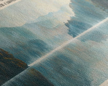 Load image into Gallery viewer, Belews Lake North Carolina Panoramic Framed Canvas Print, Lake House Decor, Scenic View, Travel Poster, Minimalist Art, Home Decor