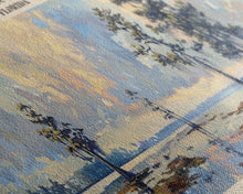 Load image into Gallery viewer, Blue Cypress Lake Florida Framed Canvas Print, Lake House Art, Panoramic Scenic View, Travel Poster, Modern Decor, Lake Painting